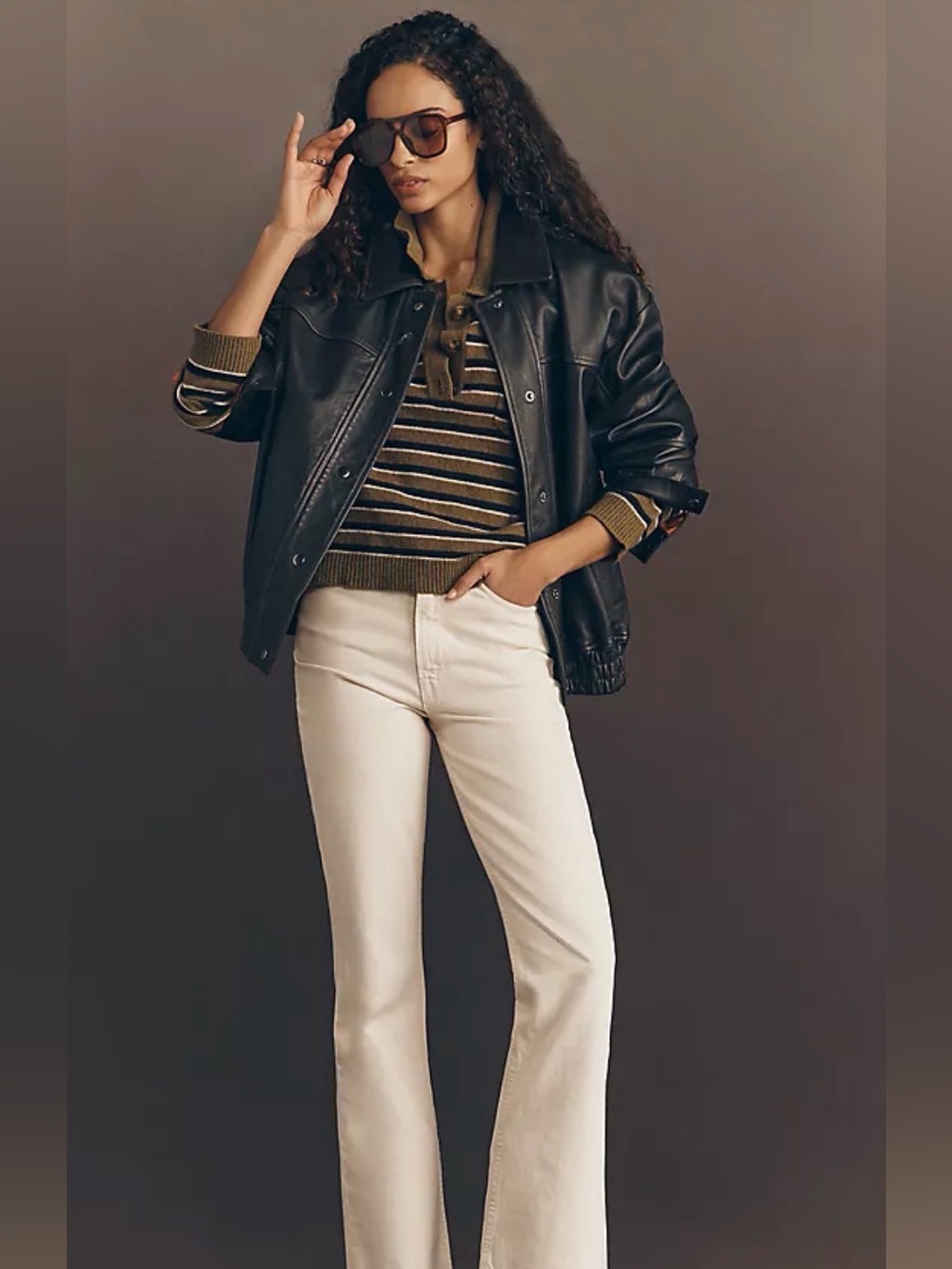 MOTHER The Scooter Skimp In Natural Selection Size 26 Quiet Luxury Preppy